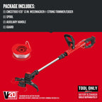 CRAFTSMAN V20 WEEDWACKER Cordless String Trimmer Edger with Automatic Feed, 13 inch, Bare Tool Only (CMCST900B)