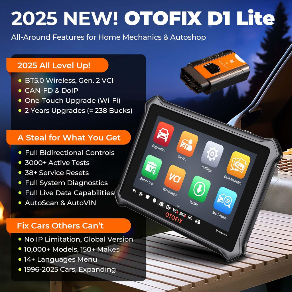OTOFIX D1 Lite OBD2 Scan Tool, All System Diagnostic, DoIP CAN FD, FCA SGW