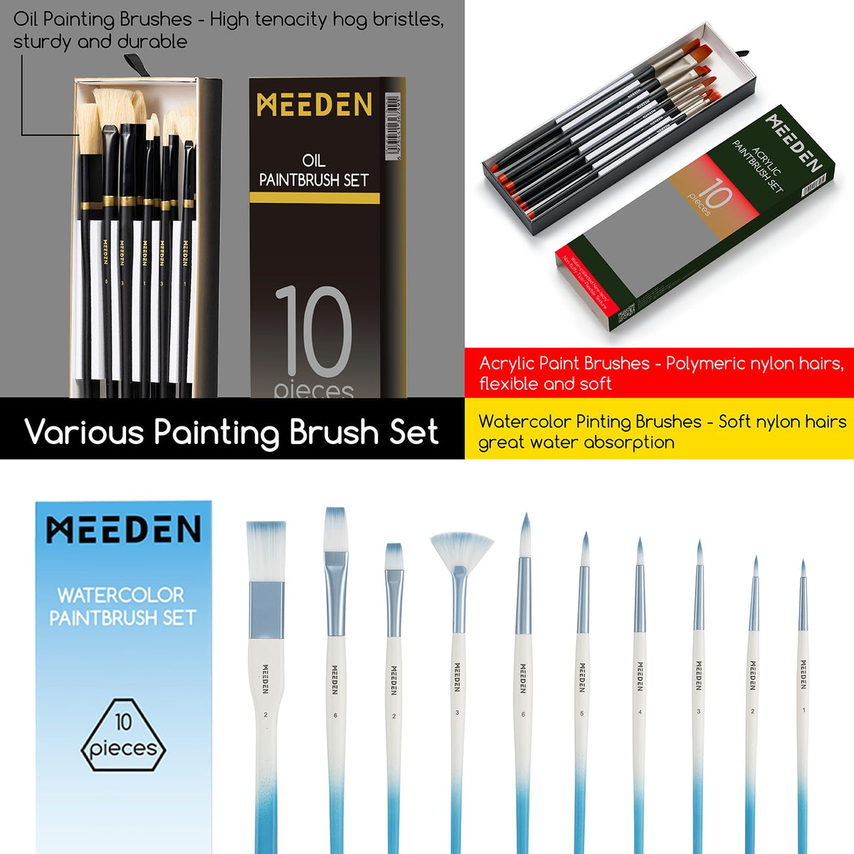 MEEDEN 141PCS Art Supplies Set: All-in-one Painting Kit with French Easel