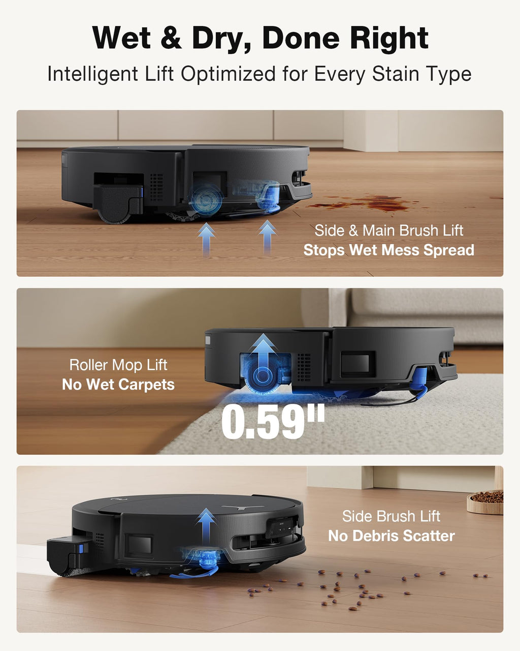 ECOVACS DEEBOT T90 PRO Omni Robot Vacuum and Mop, 30000Pa Blast Suction