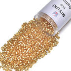 30g Miyuki Delica 11/0 Seed Beads, Transparent Matte 24Kt Gold Plated DB331