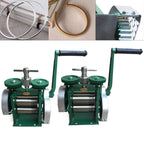 MuChaIOAK Rolling Mill Machine, Jewelry Rolling Mill Machine, Manual Combination Rolling Mill Flatten Machine Jewelry DIY Tool, Rollers Metal Wire Flat Jewelry Tool Green