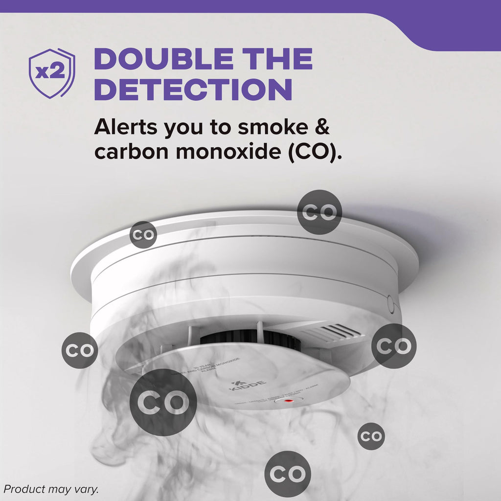 Kidde Smoke & CO Detector, Hardwired & 10-Year Battery, 30CUA10-V, 3 Pack