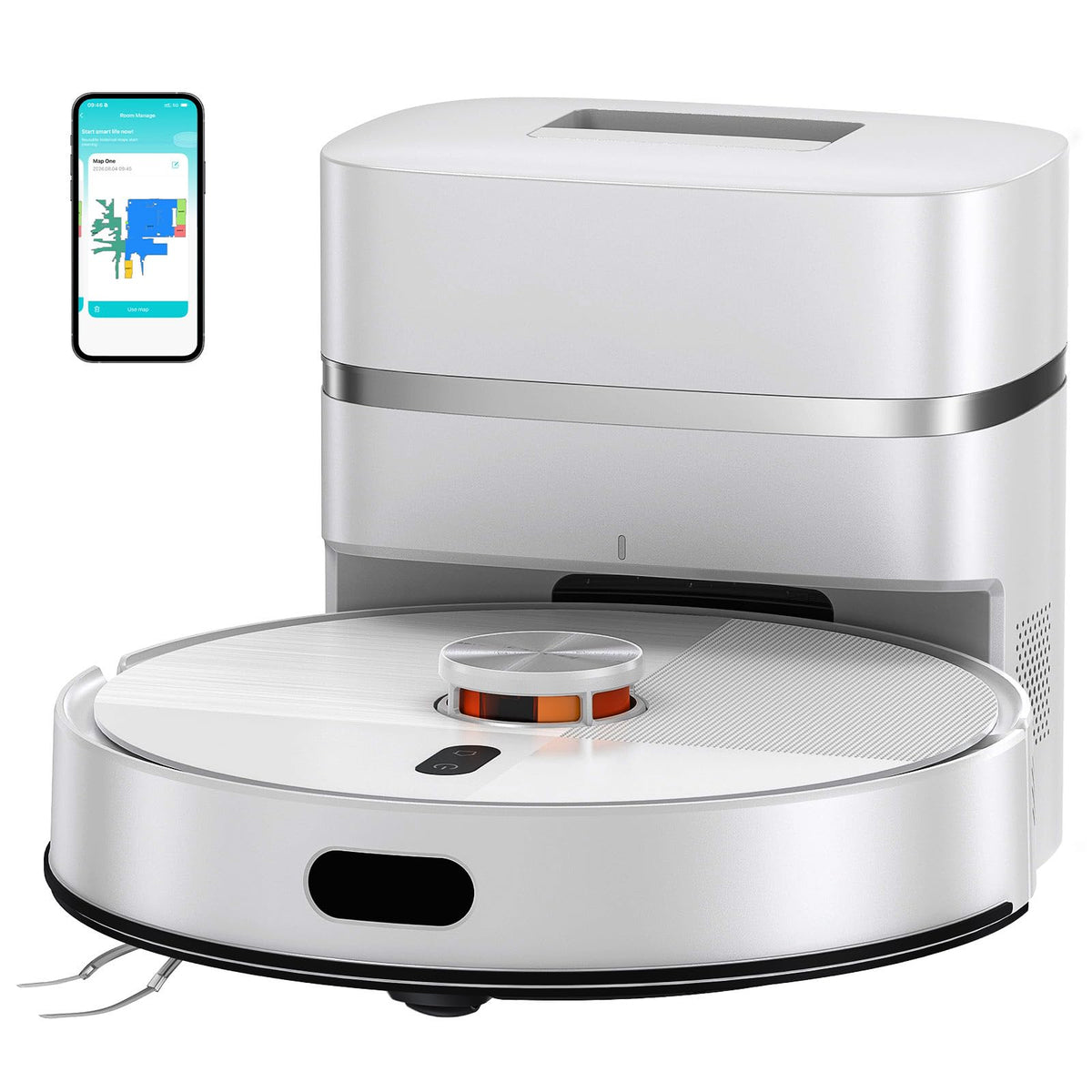 Robot Vacuum and Mop for Pet Hair, Anti Tangle Hair-Cutting Roller, 12000Pa