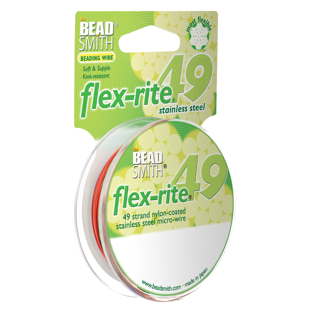 The Beadsmith Flex-Rite Beading Wire, Nylon-Coated Stainless-Steel Wire
