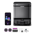 Eureka J15 Evo Ultra Self-Emptying Robot Vacuum and Mop Combo, 22,000 Pa Suction Auto Mop Lifting 131°F Hot Air Dry Scrub Extend Robotic Vacuum Cleaner