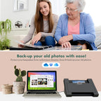 AMBIR Photo Scanner with Photo Cleaning Kit Bundle - Scan Photos in Seconds