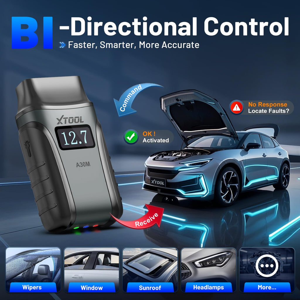 XTOOL A30M Bidirectional Scan Tool, All System OBD2 Scanner Diagnostic Tool