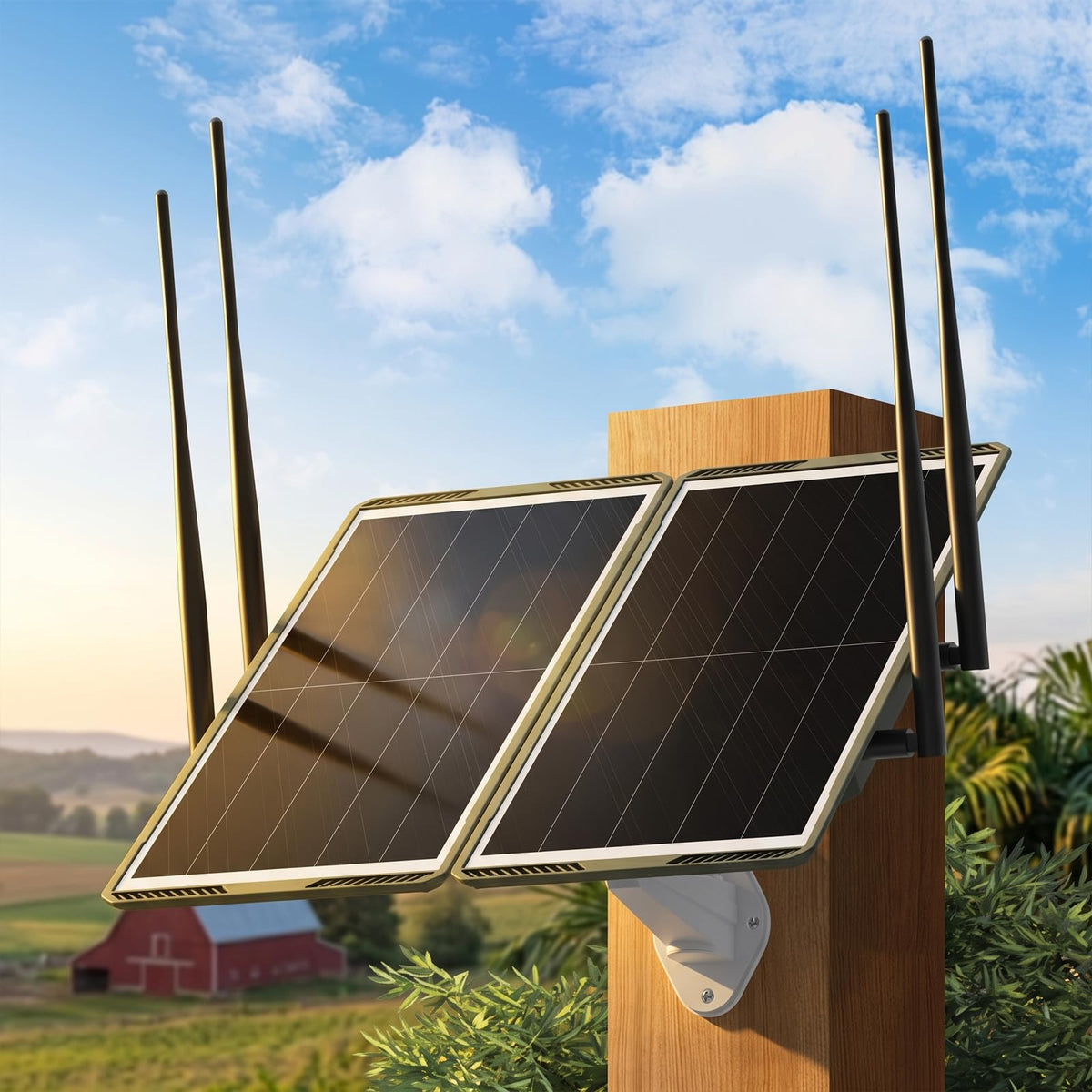 Solar Powered Outdoor WiFi Extender, Dual Band 1200Mbps WiFi Repeater