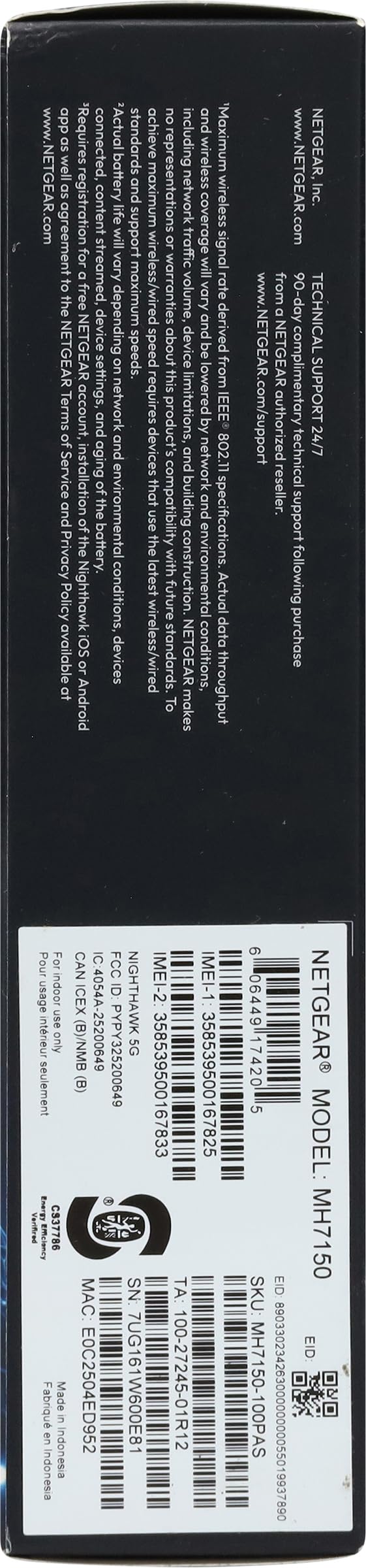 NETGEAR Nighthawk M7 5G Mobile Hotspot with eSIM, WiFi 7, Up to 3.6 Gbps