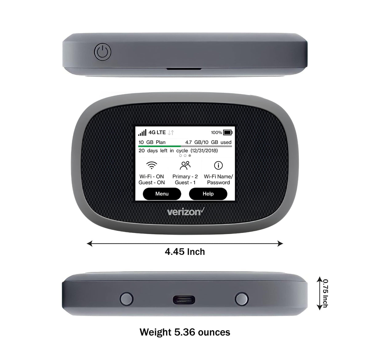 Verizon Wireless Jetpack Inseego MiFi 8800L | Free VPN Mobile Hotspot for Travel | 4G Mobile Portable WiFi | Unlocked Globally | Near 5G Speed up to 1200 Mbps | EVDO-LINK Bundle (Base)
