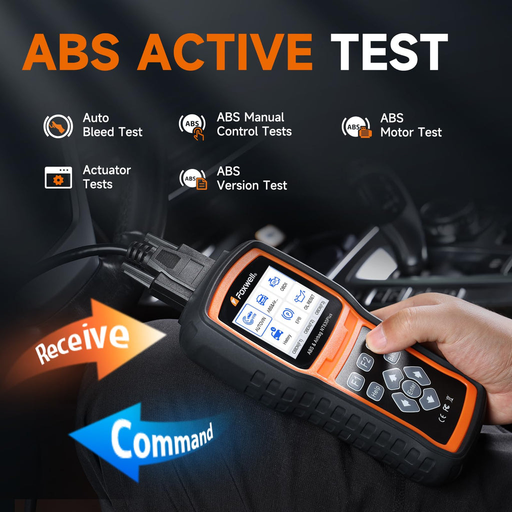 FOXWELL NT630 Plus OBD2 Scanner with ABS and SRS, Auto Bleed Code Reader