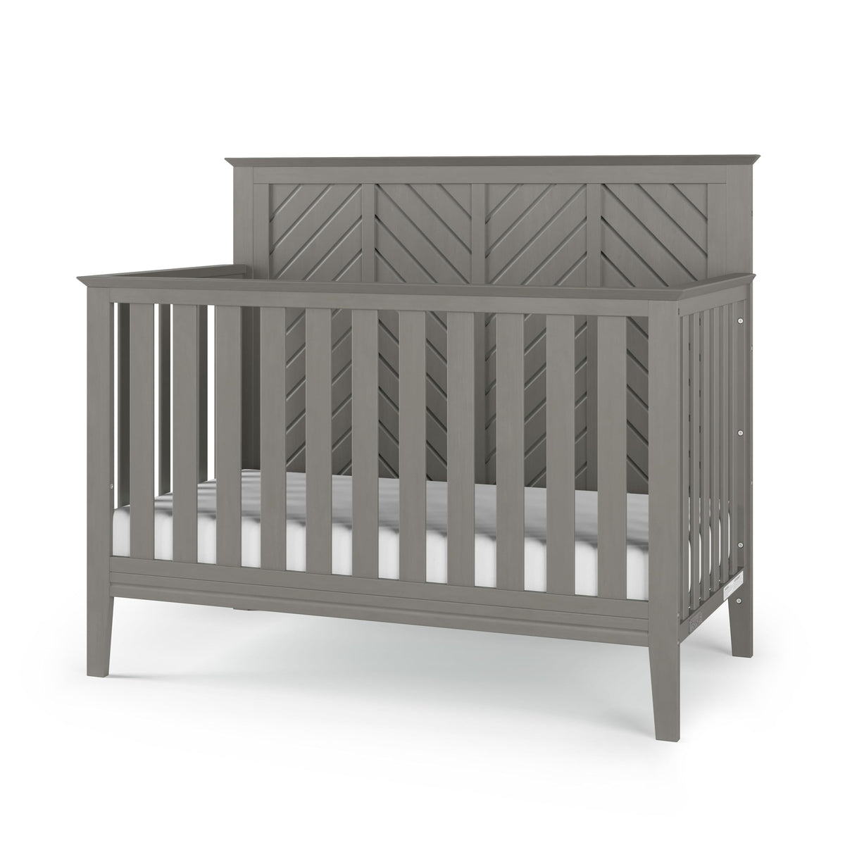 Child Craft Atwood 4-in-1 Convertible Baby Crib, Wooden Nursery Furniture Converts to Daybed, Toddler Bed and Full-Size Bed, 3 Mattress Height Adjustments, Non-Toxic Baby Safe Finish, Matte White