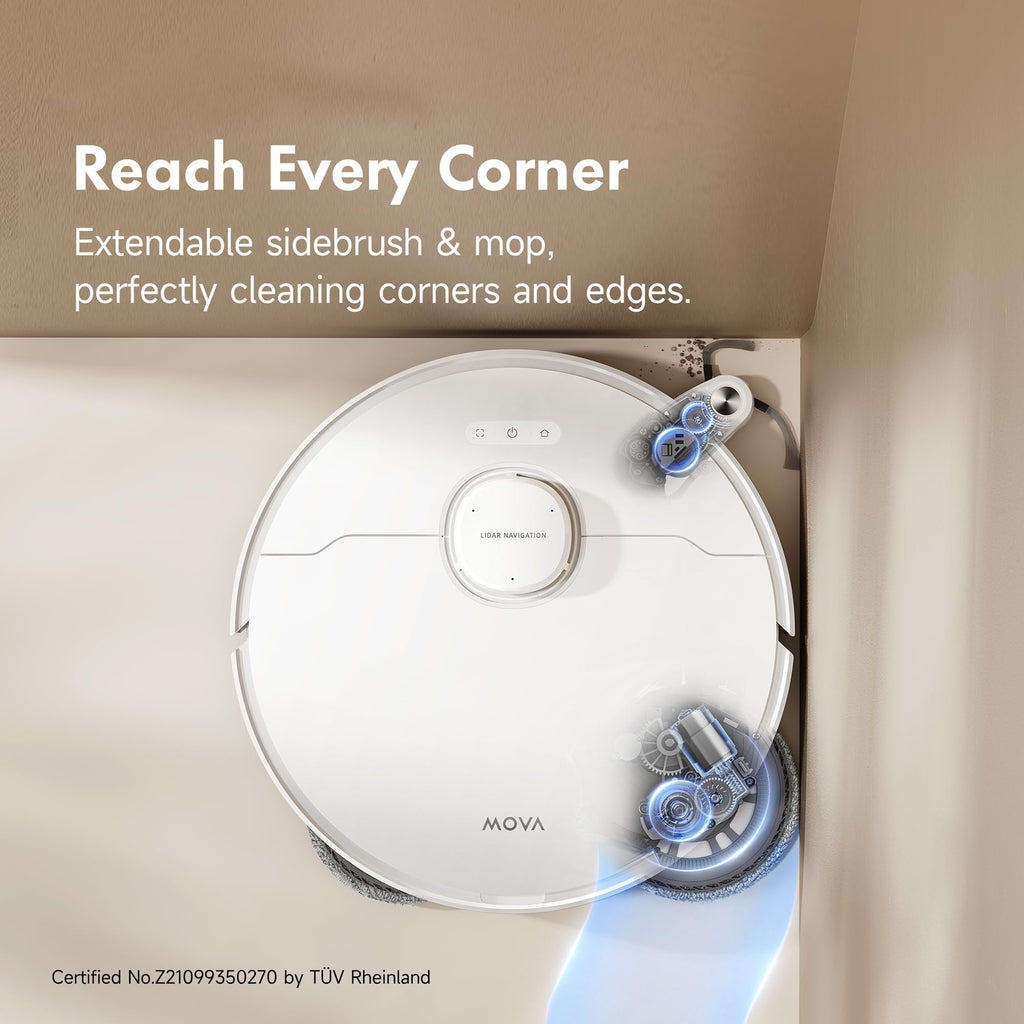 MOVA P10 Pro Ultra Robot Vacuum and Mop, 140°F Water Washing & Drying