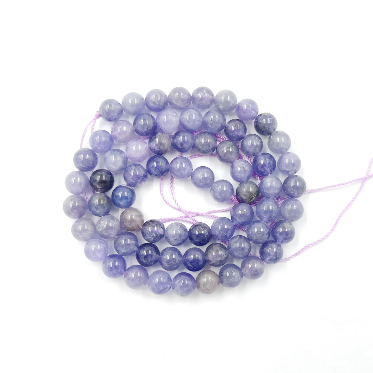 Natural Stone Beads for Jewelry Making Loose Beads with Stretch Cord for Bracelet Necklace Making AAA Tanzanite Beads 6mm