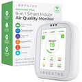 BREATHE Airmonitor Plus Gen 2 Indoor Air Quality Monitor, CO2, PM2.5, TVOC
