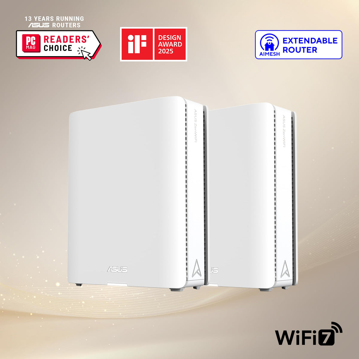 ASUS ZenWiFi BQ16 Pro WiFi 7 Router - Quad-Band, 8K sq. ft, 30Gbps (2 Pack)