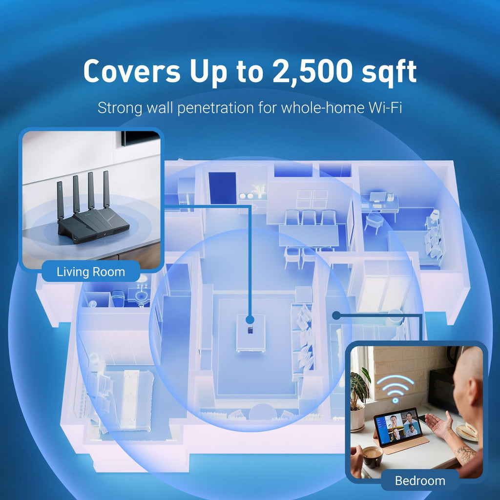 GL.iNet GL-BE6500 Flint 3e Wi-Fi 7 Router with VPN for Home and Gaming