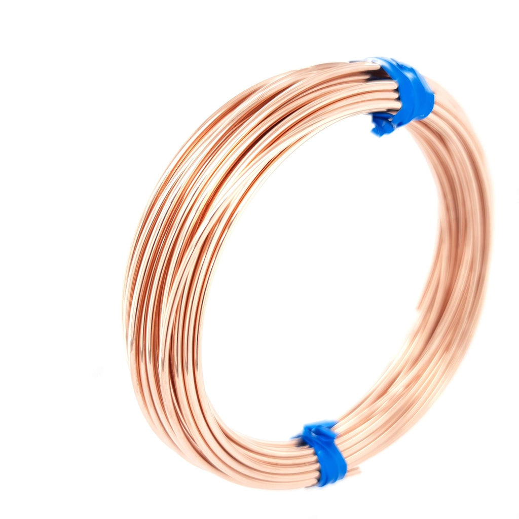 14/20 Rose Gold Filled Wire, 16 Gauge, Round, Half Hard, 1FT by Craft Wire