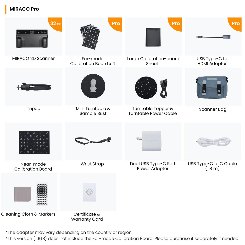 Revopoint MIRACO Pro 3D Scanner, All-in-One Scan, for 3D Printing
