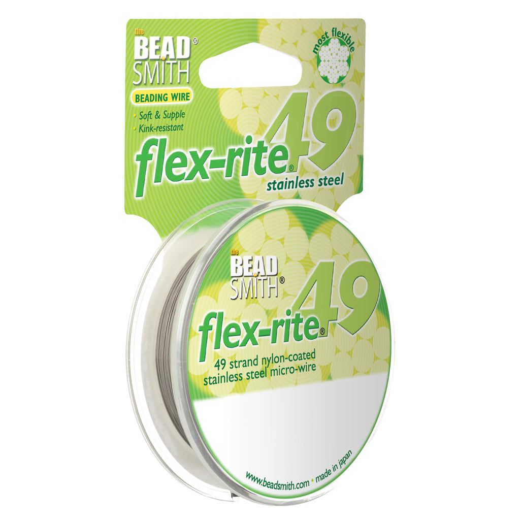 The Beadsmith Flex-Rite Beading Wire, Nylon-Coated Stainless-Steel Wire