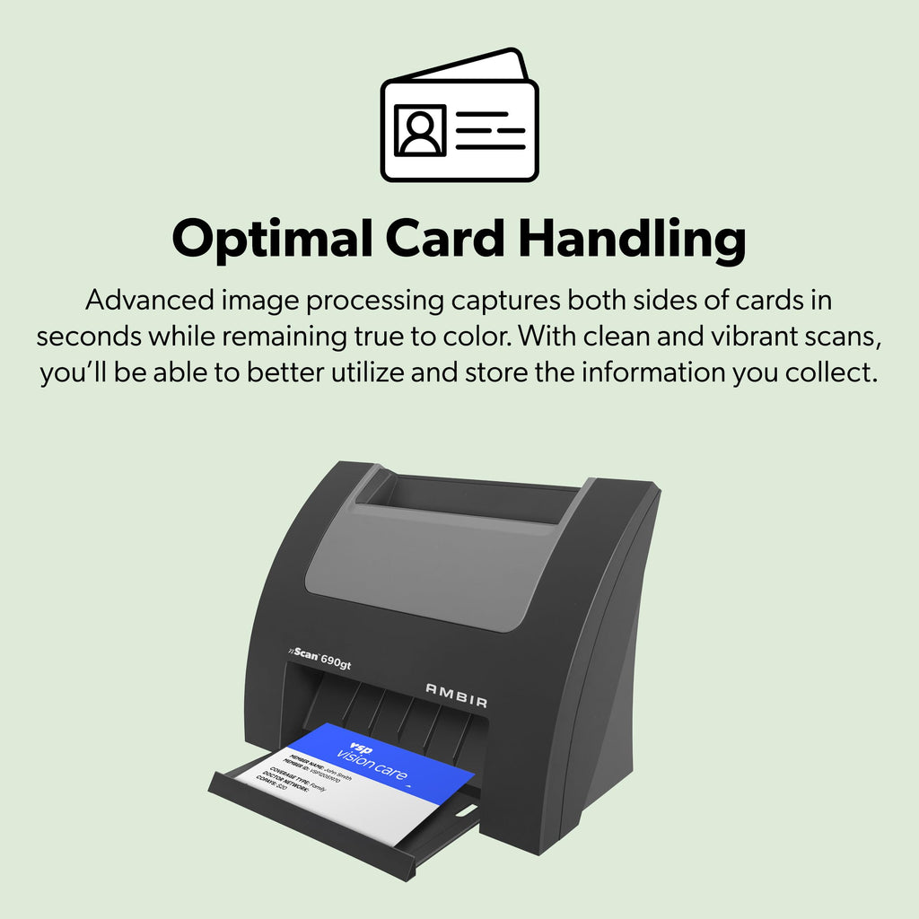 Ambir nScan 690gt-AS High-Speed Vertical Card Scanner for Windows PC and MAC