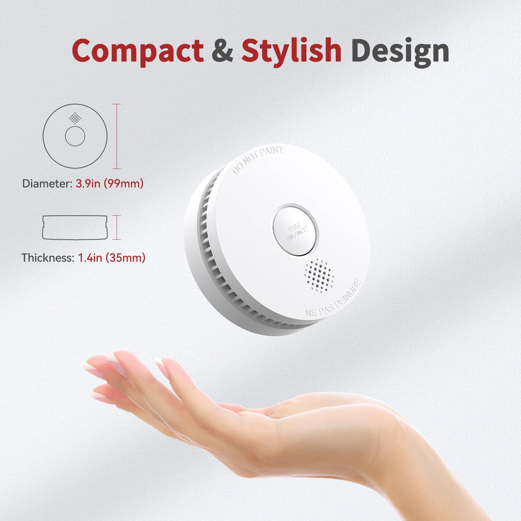 SITERLINK Smoke Detectors with 9V Replaceable Battery UL217 GS509A 10 Pack