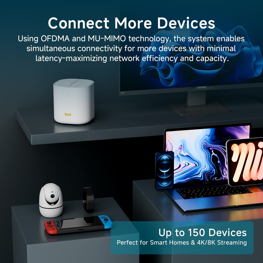 AX1800 WiFi 6 Mesh System - Covers 6500 sq ft and 150+ Devices, 3-Pack