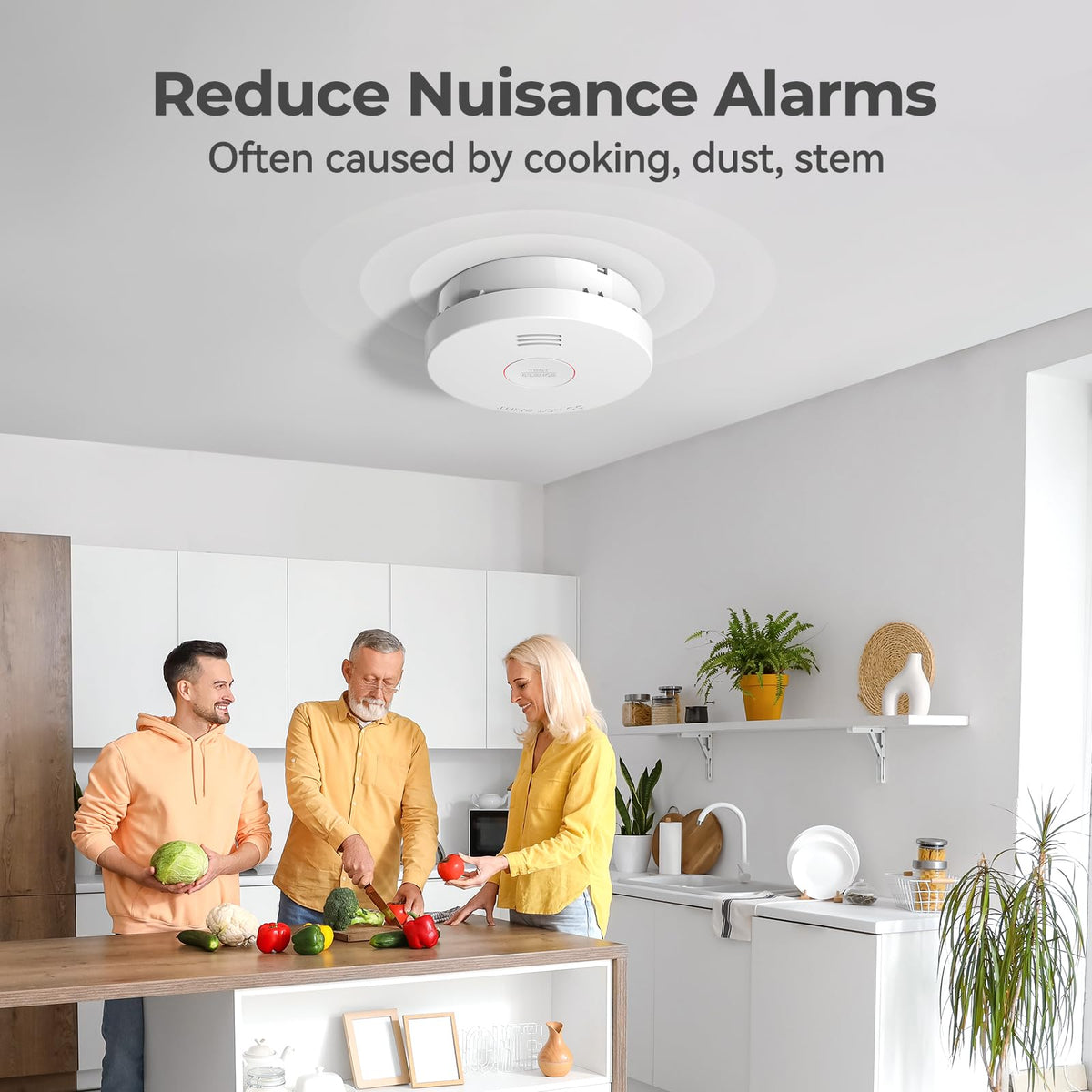 SITERLINK Smoke Detectors 10 Year Battery Backup UL217 ,GS525A 8 Pack