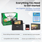 ClearClick QuickConvert 2.0 Photo, Slide, and Negative Scanner - Scan 4x6 Photos & 35mm, 110, 126 Film - No Computer Required - 22 MegaPixels