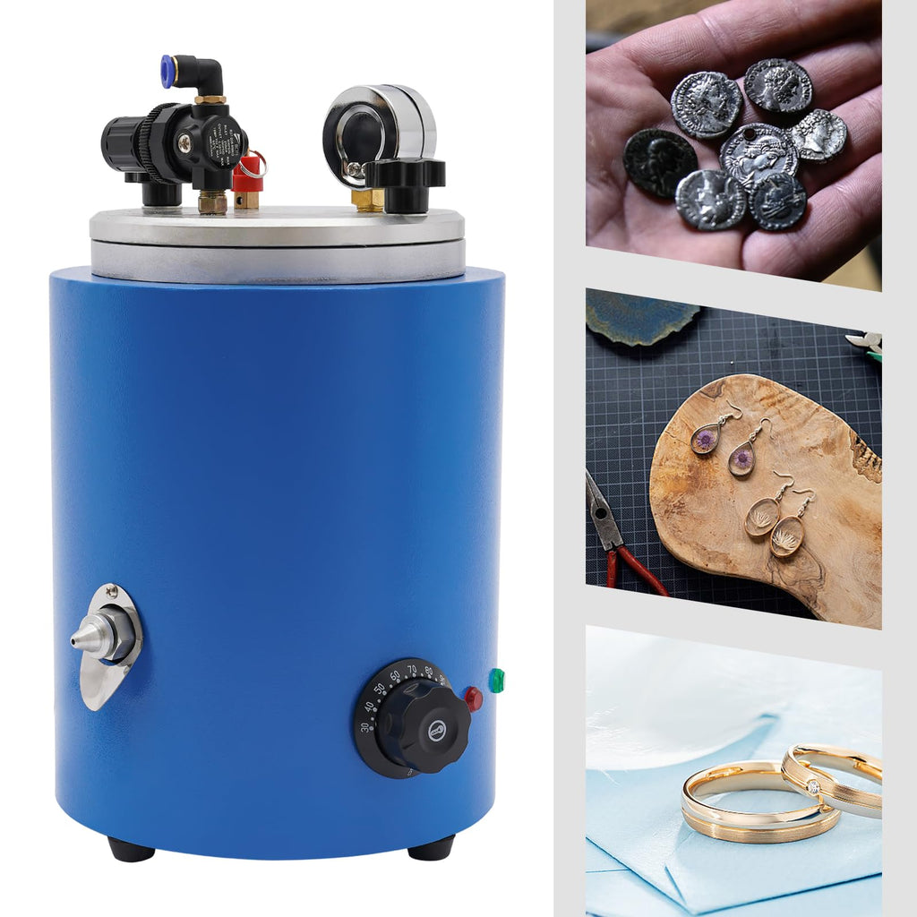 Wax Injector, 500W Wax Injection Machine, Wax Casting Machine Jewelry Tool Round, Wax Molding Machine for Complex Jewellery Making Kit Beading Jewellery Making