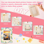 200 Pack DIY Wood Picture Frames for Craft, 4x6In Photos, Rectangle