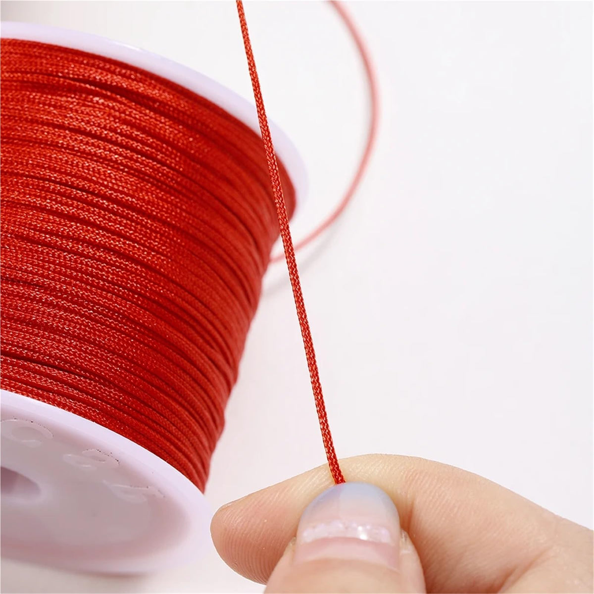 Nylon String 100pcs *100M 0.8mm Nylon Thread Cord Chinese Knot Bracelet Braided String for Tassel Beading Jewelry Making(Light Purple)