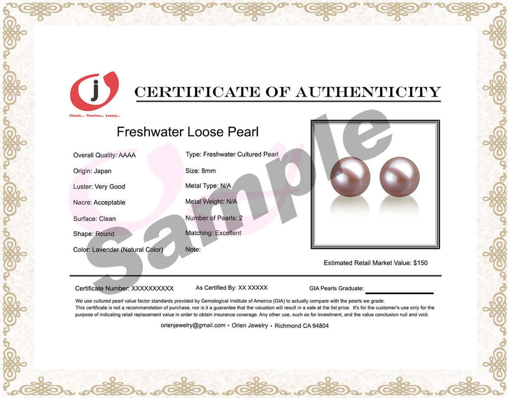 Pair of Japanese Freshwater Loose Cultured Pearls AAAA Graded Lavender Color 5-10mm Half Drilled or Undrilled for Jewelry Making Rings, Pendants, Earrings Add On Beads – Orien Jewelry