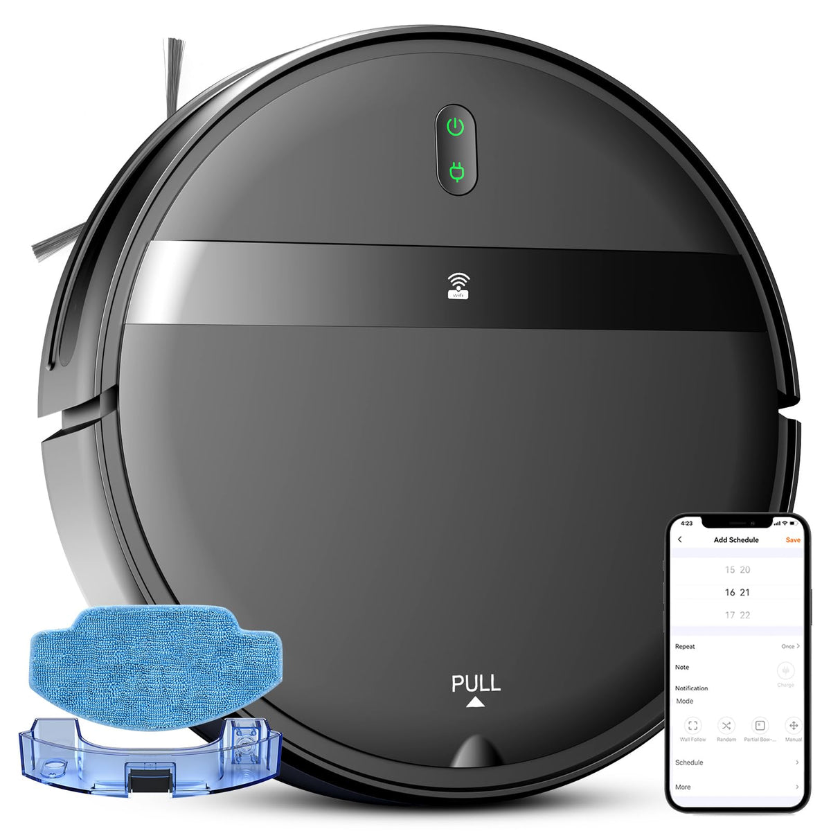 Kilgone Robot Vacuum and Mop Combo, App/Alexa Control, Smart Robot Vacuum Cleaner, Ultra-Thin, Automatic Recharge Robotic Vacuum Cleaner for Pet Hair/Carpet/Hard Floor