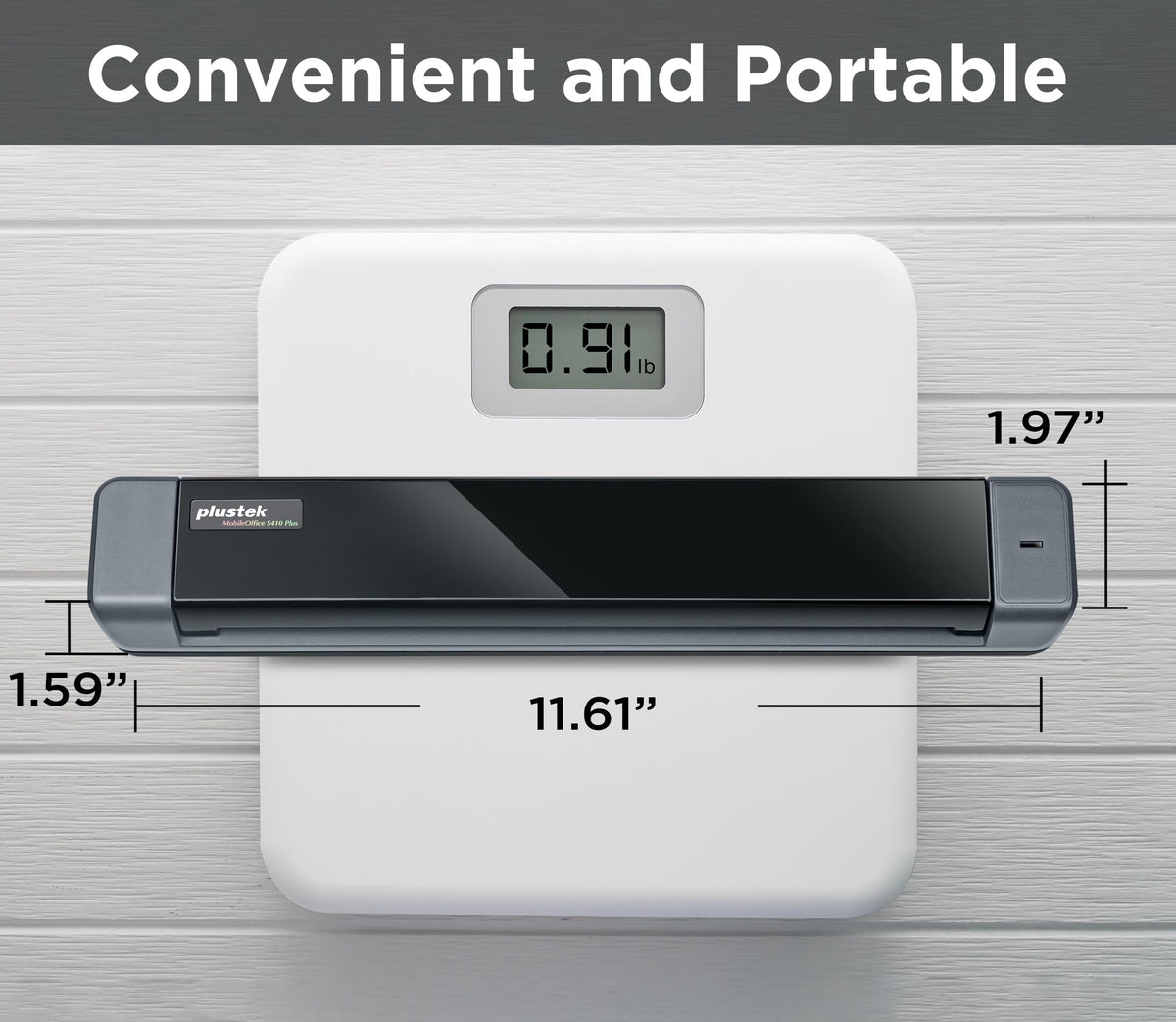 Plustek Mobile Scanner S410 Plus - Compact Portable Document Sheet-Fed