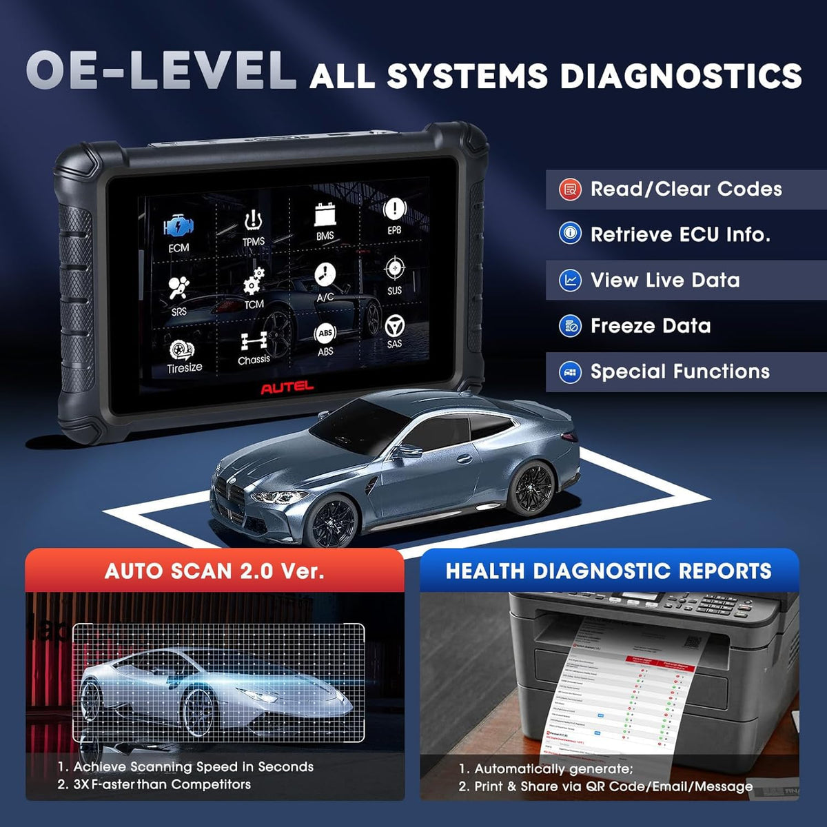 Autel Scanner MaxiCheck MX900, 2026 US Ver. of MK900 MK900BT, CAN FD & DoIP