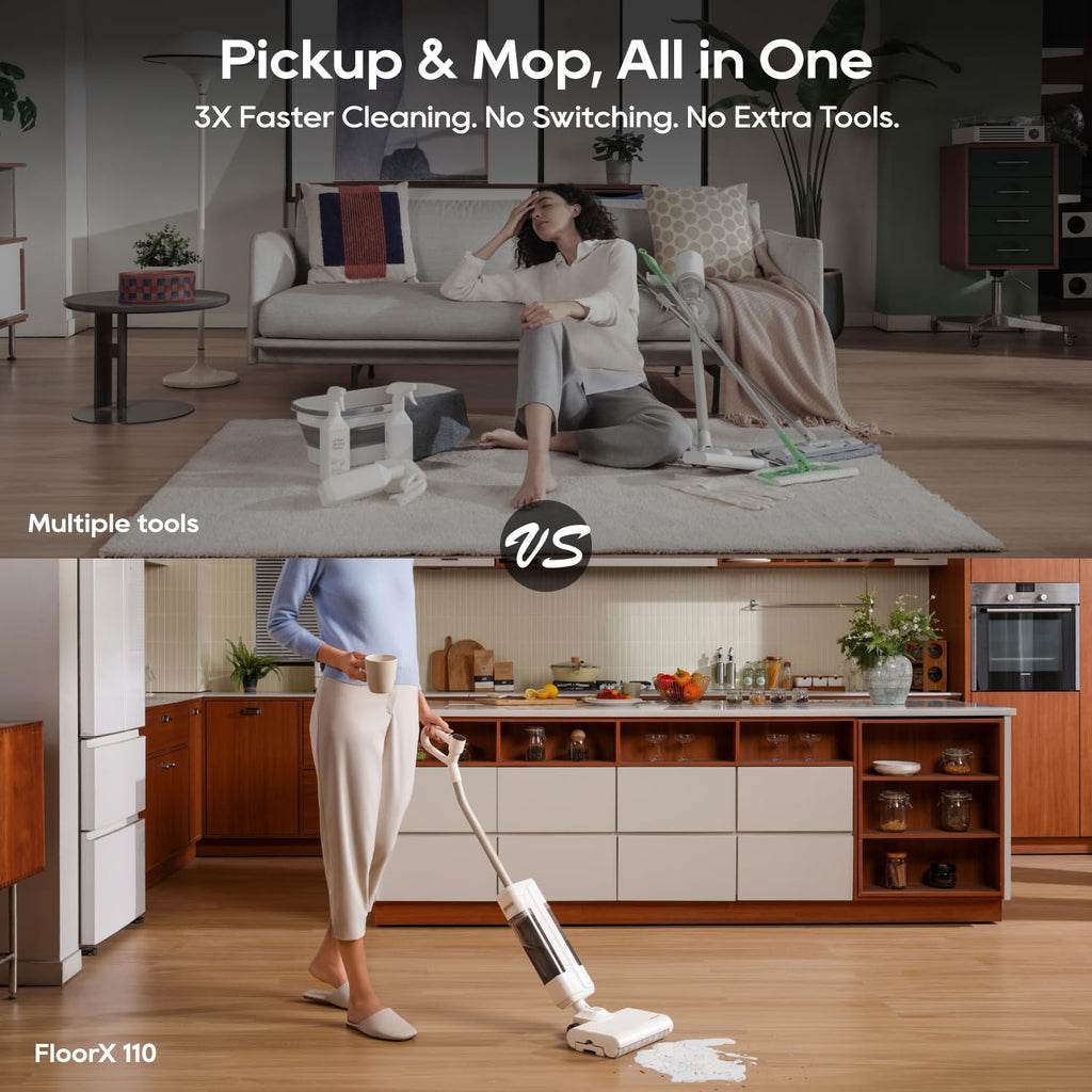 DREAME FloorX 110 Plus Cordless Hard Floor Cleaner, Household Wet & Dry Mop