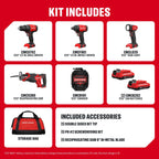 CRAFTSMAN V20 4 Power Tools Combo Kit, 2 Batteries and Charger (CMCK404D2)