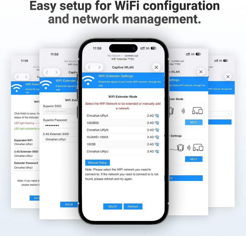 WiFi Extender 2026 AC1200 Dual Band 5GHz/2.4GHz Signal Booster Up to 15,999 Sq.ft, 3-in-1 Wireless Repeater Router Amplifier for Home with Ethernet Port
