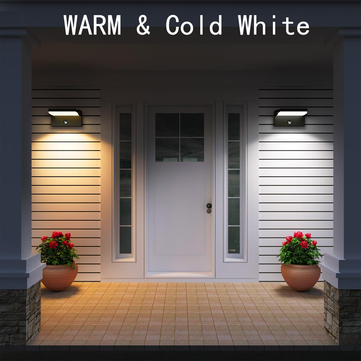60W LED Motion Sensor Outdoor wall Light Fixtures,2 Pack