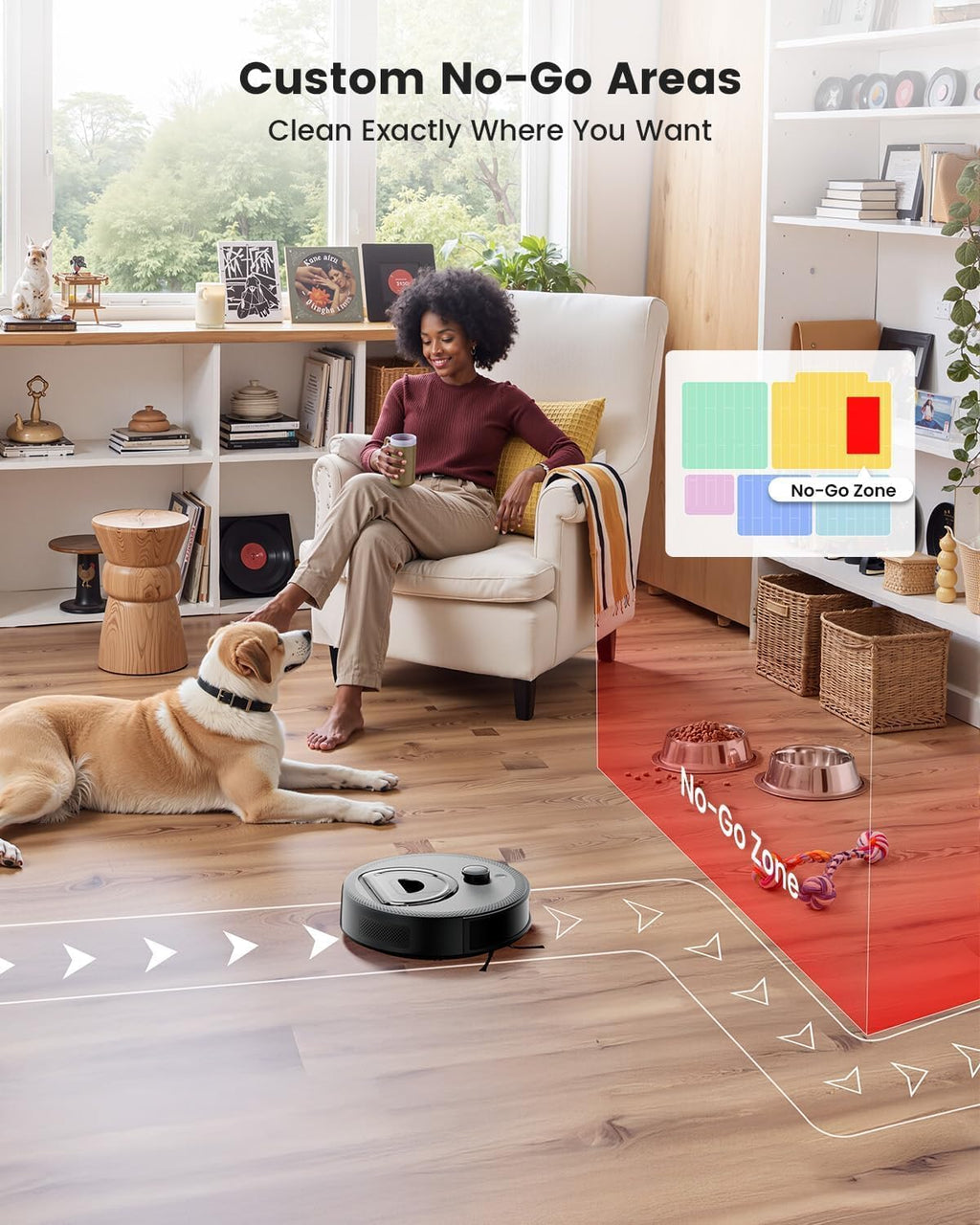 Lefant Robot Vacuum and Mop, Smart Mapping and Obstacle Avoidance, Tangle-Free Pet Hair, 2.4G/5G WiFi App Control, Slim Design for Wider Coverage, Carpet Detection, M330 Pro, Grey