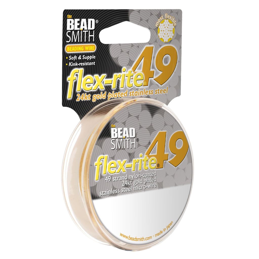 The Beadsmith Flex-Rite Beading Wire, Nylon-Coated Stainless-Steel Wire