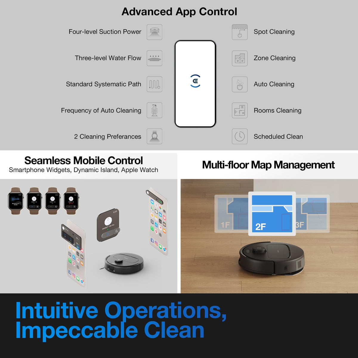 ECOVACS DEEBOT N20e Plus Robot Vacuum and Mop, 10000Pa Suction