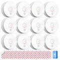 SITERWELL12 Pack Smoke Detector, 10 Year Product Life Fire Alarm