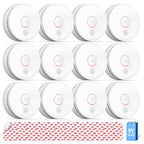 SITERWELL12 Pack Smoke Detector, 10 Year Product Life Fire Alarm