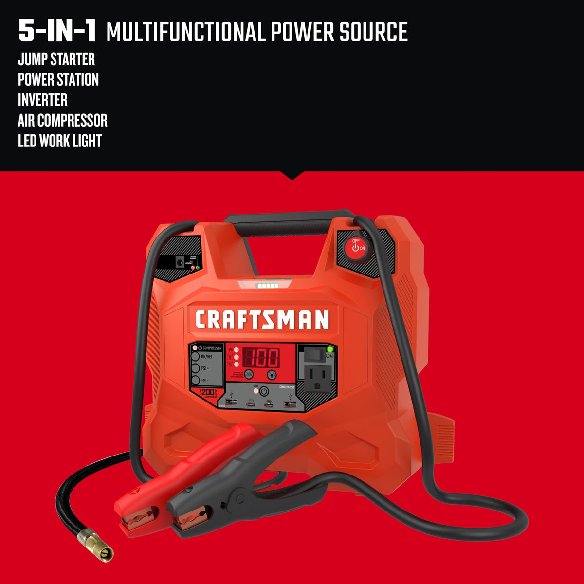 CRAFTSMAN Car Battery Jump Starter & Power Station, 12V – CMXCESM256