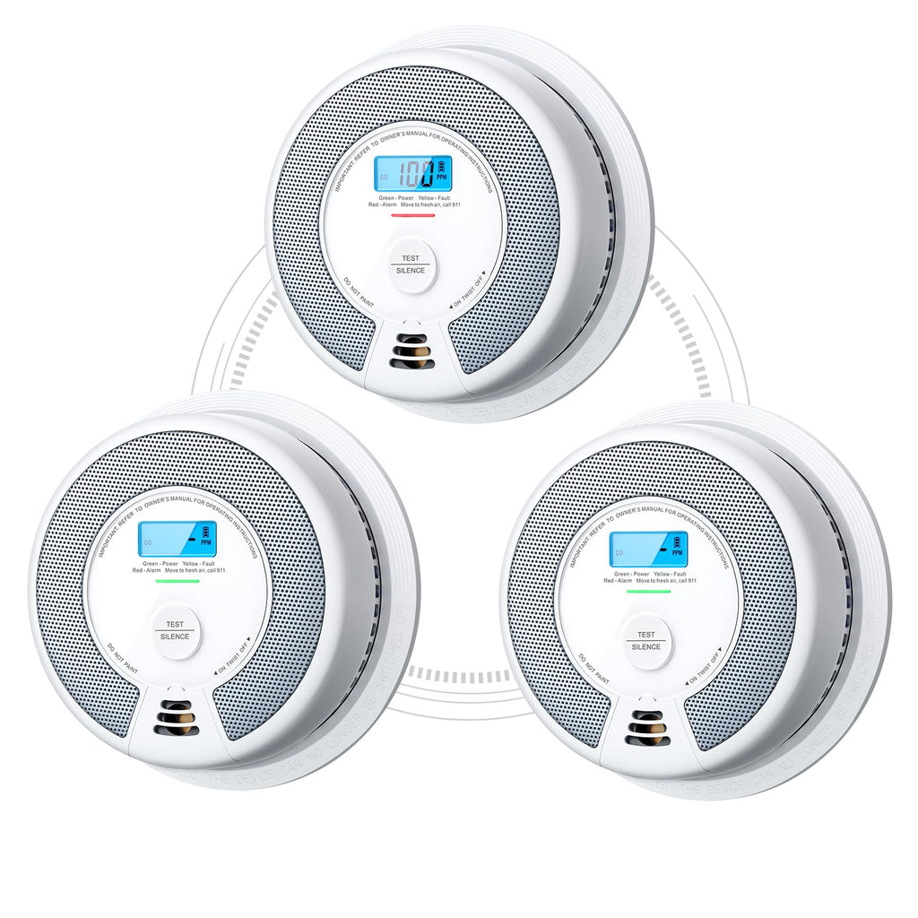 X-Sense Wireless Combination Smoke and CO Detector, XP0H-WN, 3-Pack