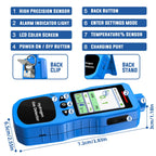 Hydrogen Gas Detector 0-1000 PPM, 0.1 PPM High Accuracy H2 Monitor with 3 Types Alarm, Rechargeable Hydrogen Meter, Portable H2 Air Quality Meters with Temperature Humidity Tester