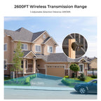 Solar Wireless Driveway Alarm, 1 Plug-in Receiver & 4 Sensors